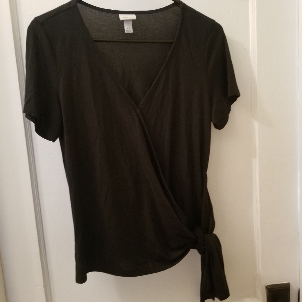 A New Day black drape blouse